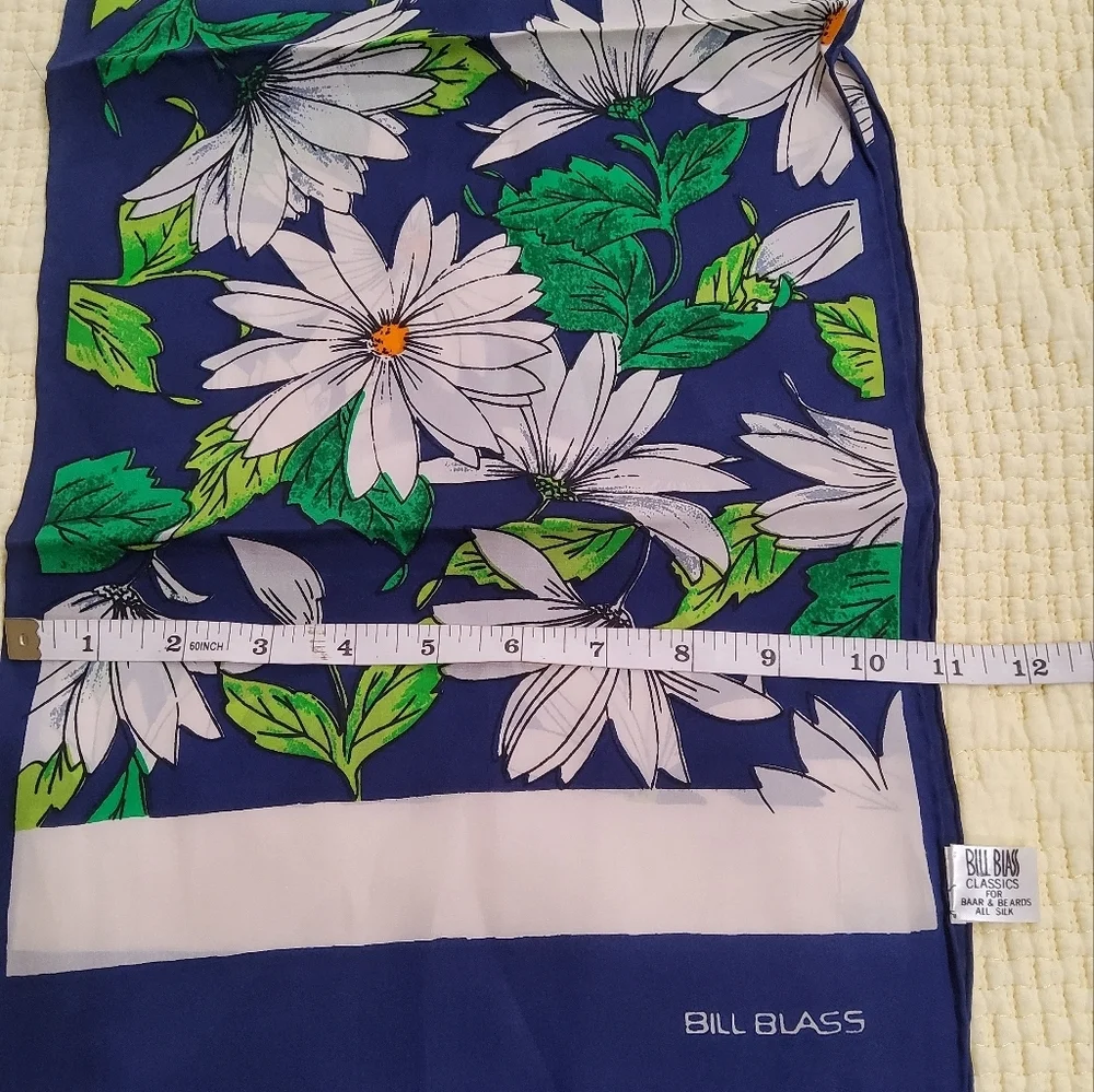 Bill Blass Floral Silk Scarf